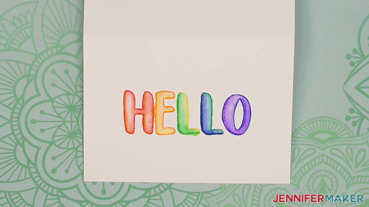completed hello warm up notecard