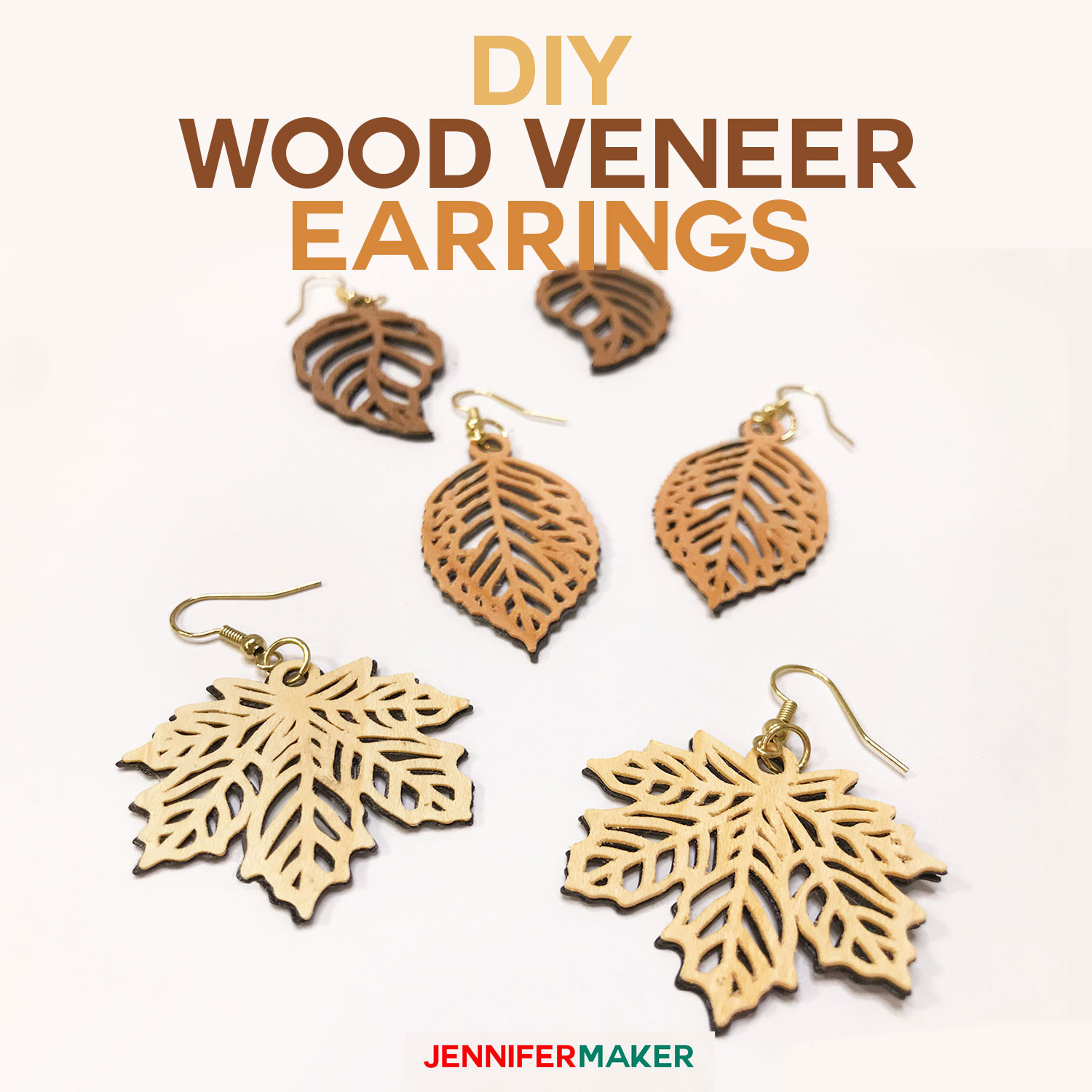 Cricut Wood Veneer Earrings with free patterns | Cut on a Cricut Explore or Maker | #cricutmade #woodveneer #earrings #cricutexplore #svgcutfile