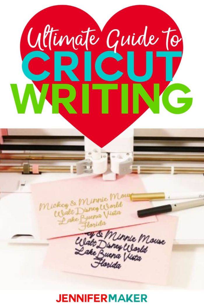 Cricut writing has never been easier than with the Cricut Explore & Cricut Maker! This guide will have you addressing envelopes and using your Cricut pens like a pro in no time! #Cricut #cricutmade #cricutmaker #cricutexplore #cricutpens #tutorial