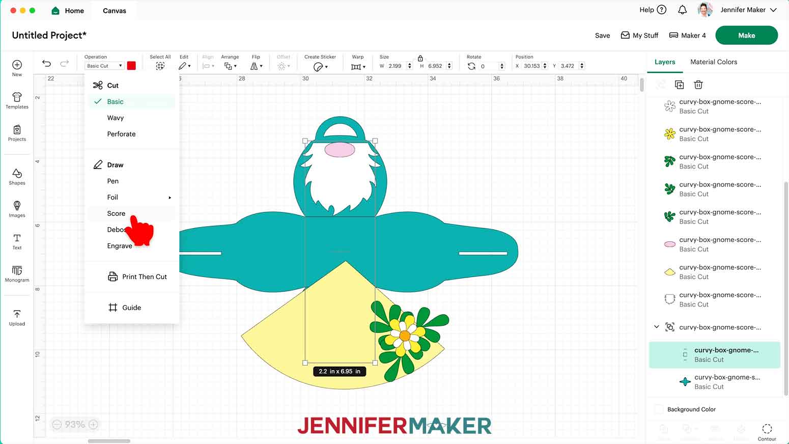 Select the top lined layer and click the Operation dropdown menu and select Score.