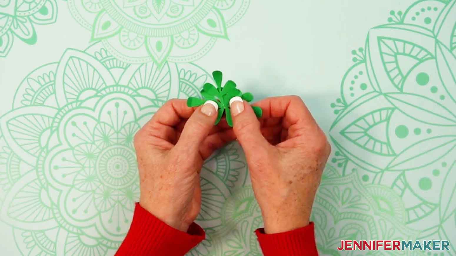 Place the three stems together and glue them in place.