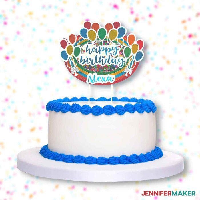 Personalized Happy Birthday Cake Topper Glitter Cardstock Birthday Cake  Topper. Birthday Cake Sign. 