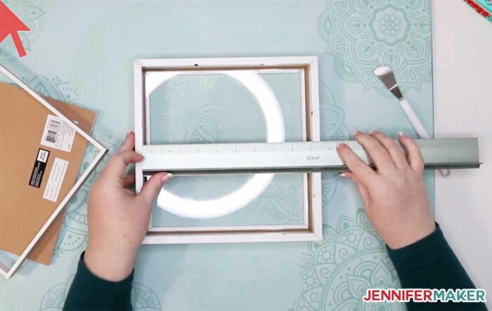 Measuring the inside dimension of a shadow box display frame