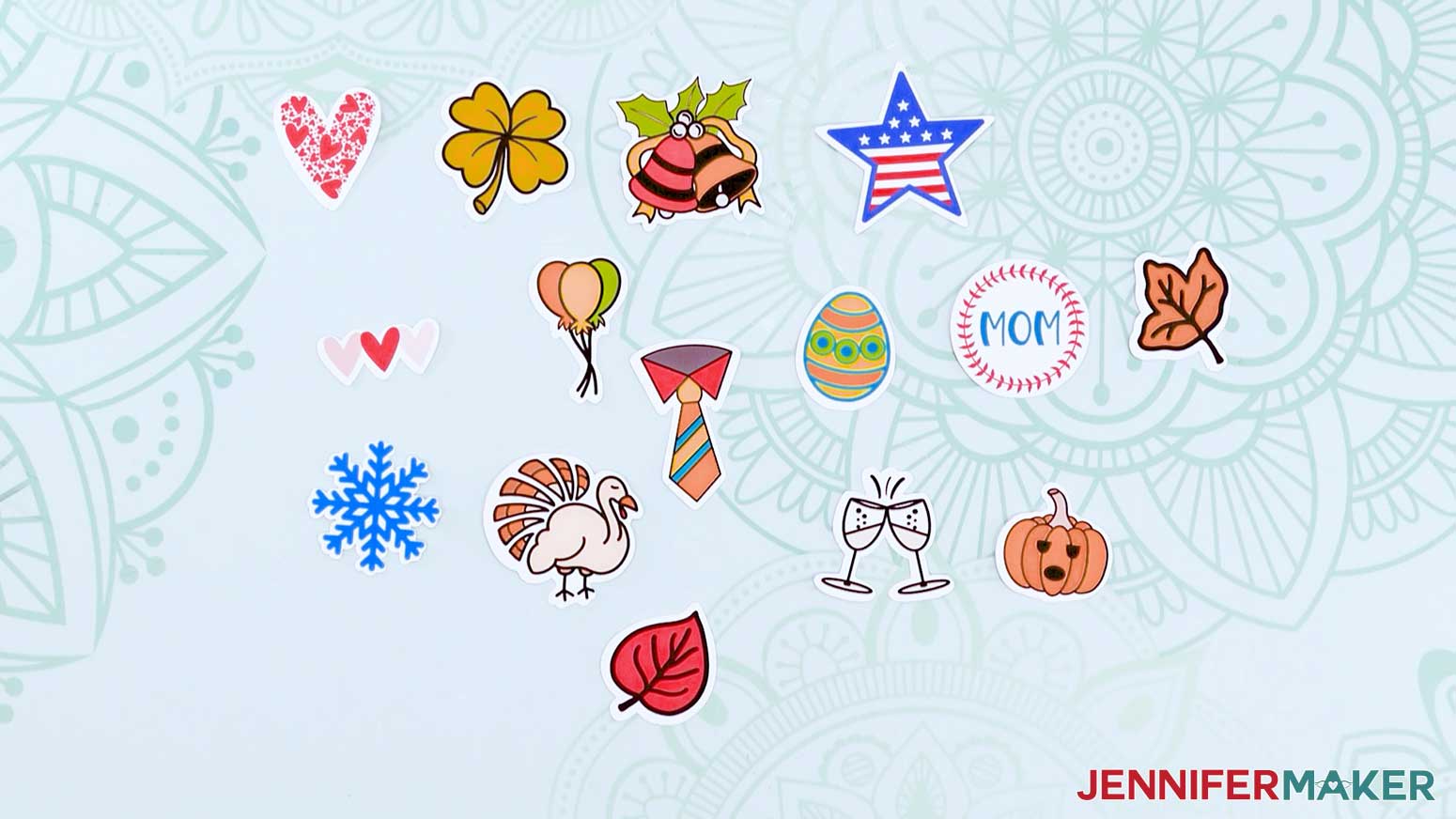 fun holiday stickers made by jennifermaker