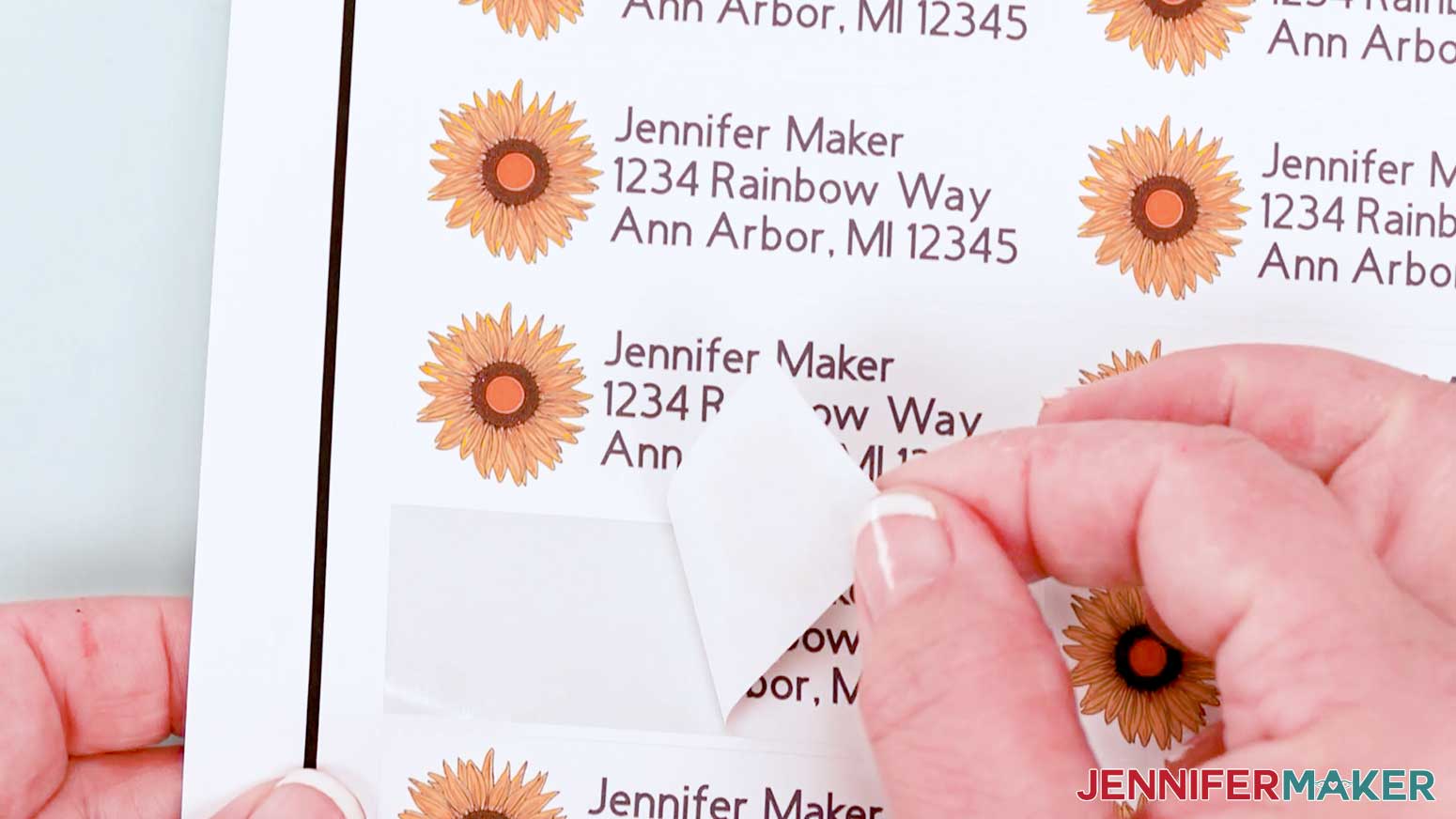peel off address sticker label to make cute personalized stickers