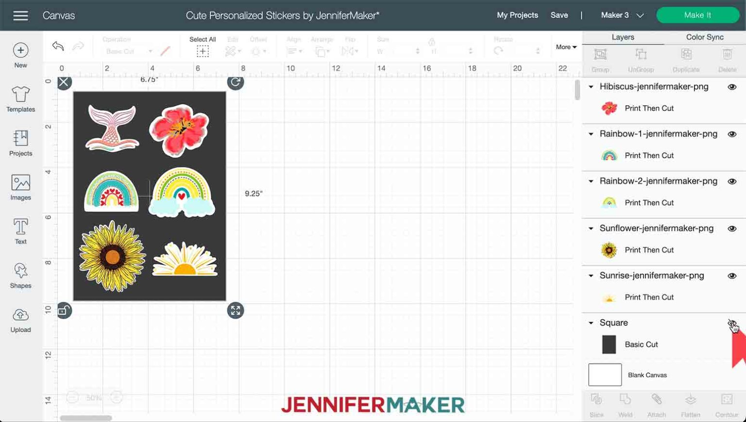 How to Make Stickers on a Cricut - Jennifer Maker