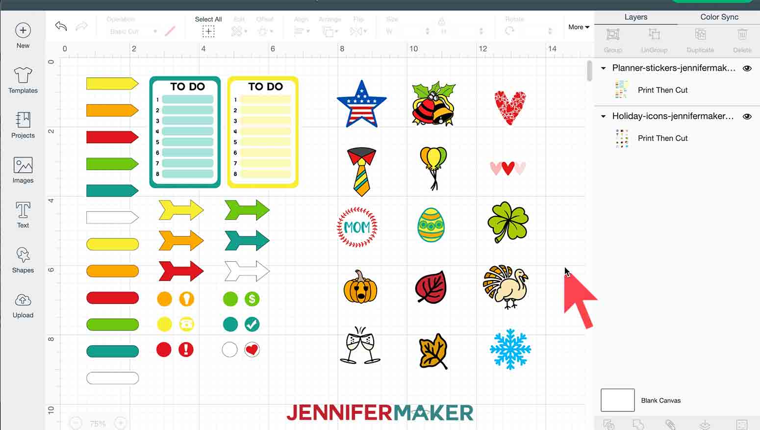 planner and holiday sticker sheets