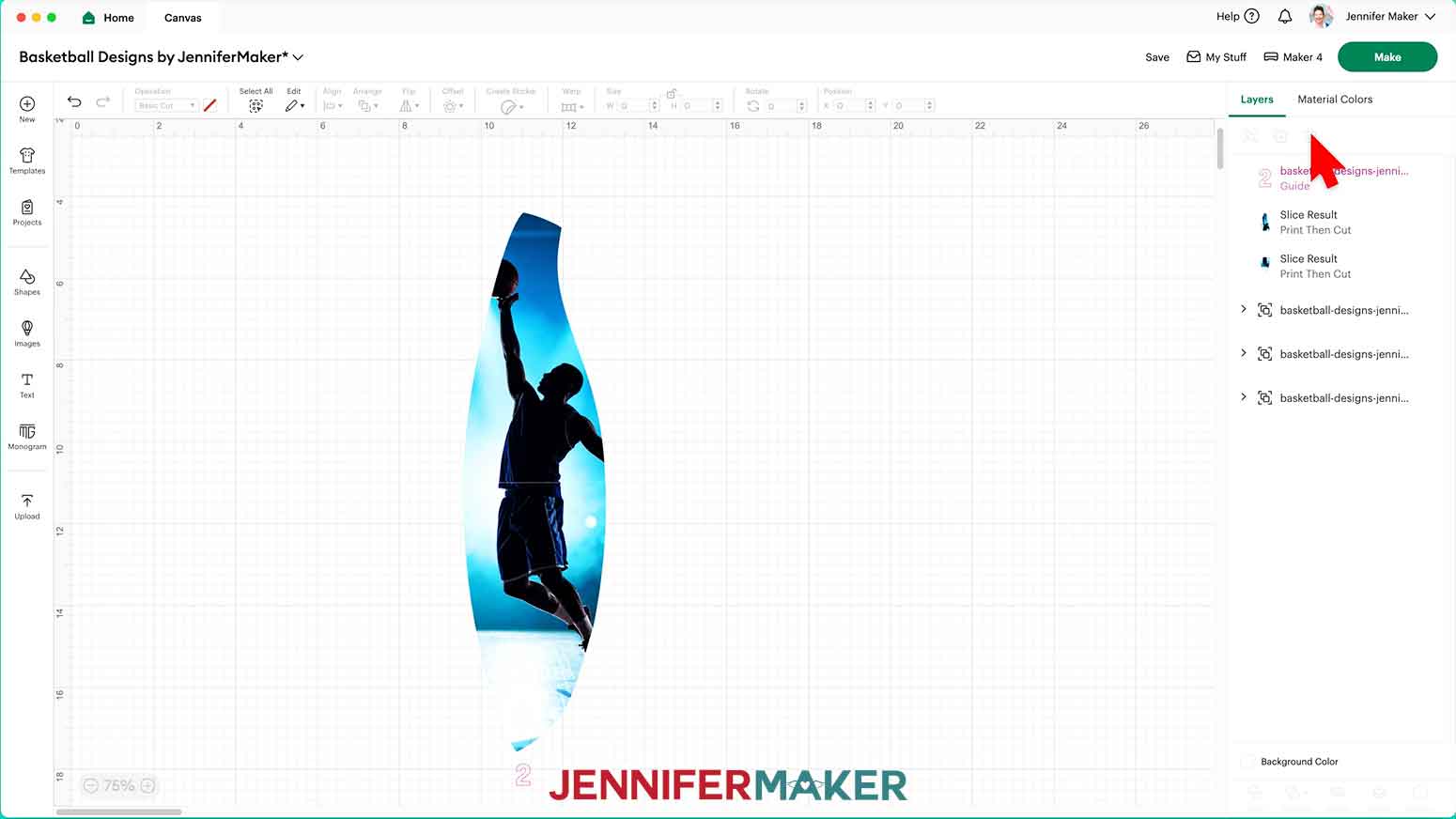 Delete the extra slice result layers.