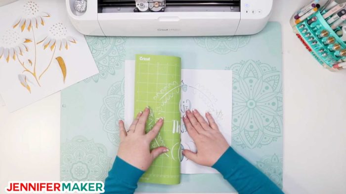 Removing the cut dimensional paper art from the Cricut cutting mat