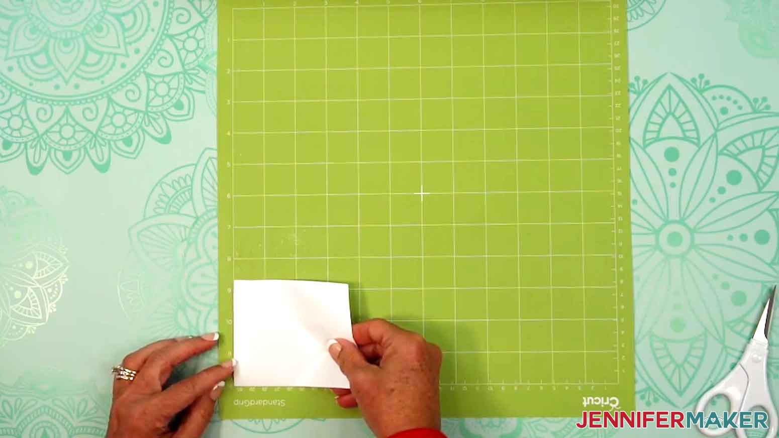 Place your vinyl pretty side up onto a green StandardGrip machine mat.
