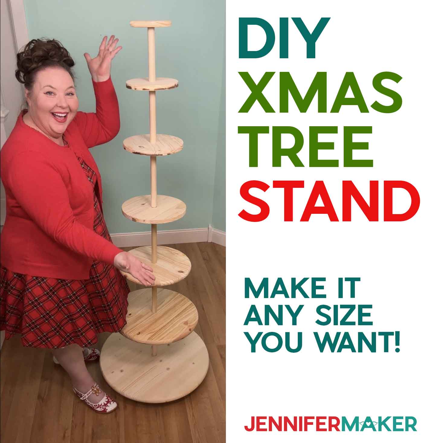 DIY Christmas Tree Display Stand