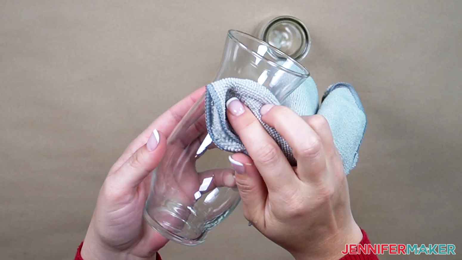 Clean glass vases with lint free cloth and rubbing alcohol to remove any residue or debris before painting.