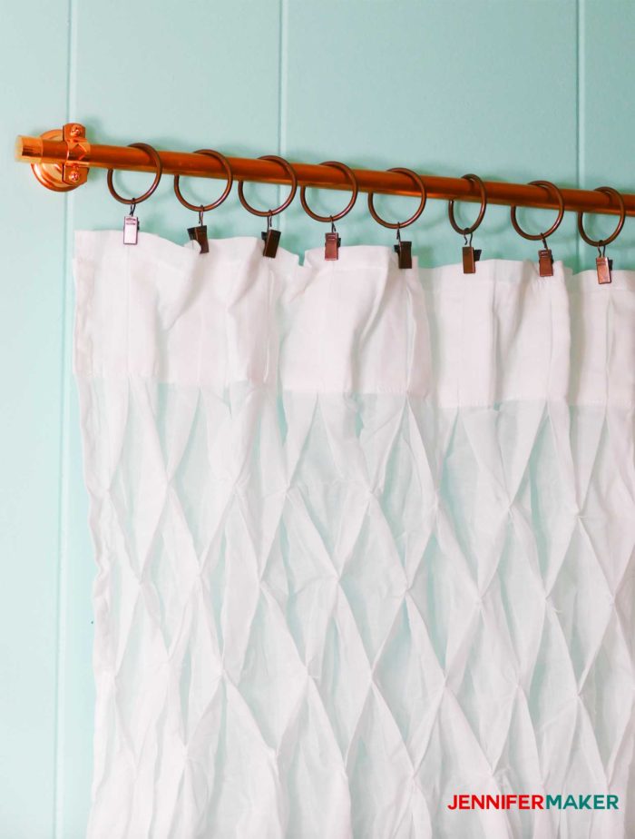 DIY Copper Pipe Curtain Rods for under $15 | #windowtreatments #copper #curtains #diy