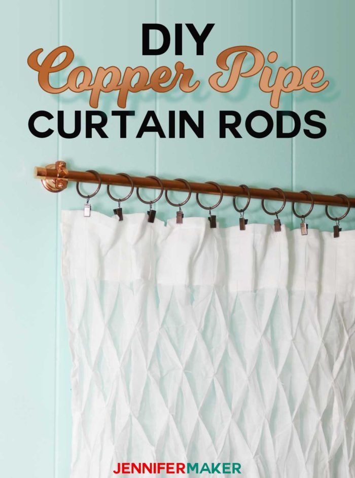 DIY Copper Pipe Curtain Rods for under $15 | #windowtreatments #copper #curtains #diy