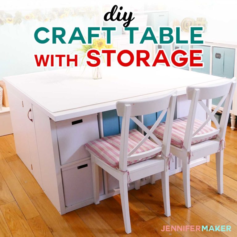 DIY Craft Table with Storage – My IKEA Hack!