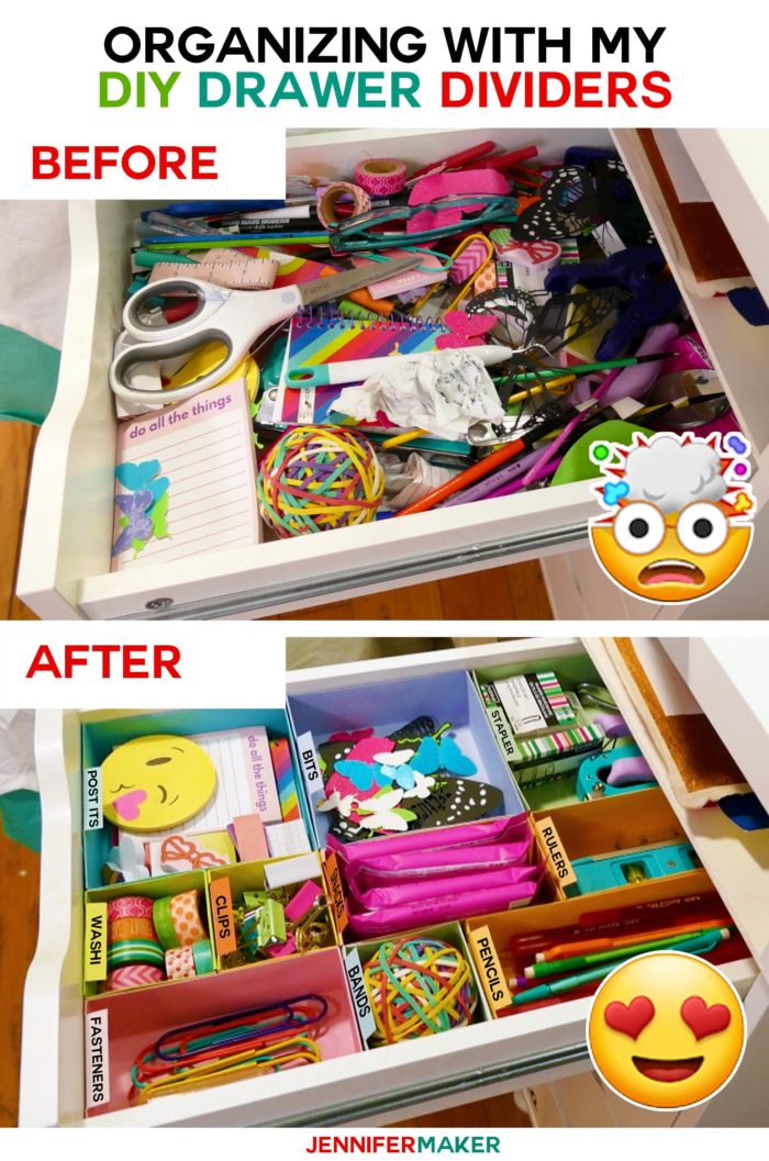 DIY Drawer Dividers: How to Organize Your Messy Drawers! - Jennifer Maker