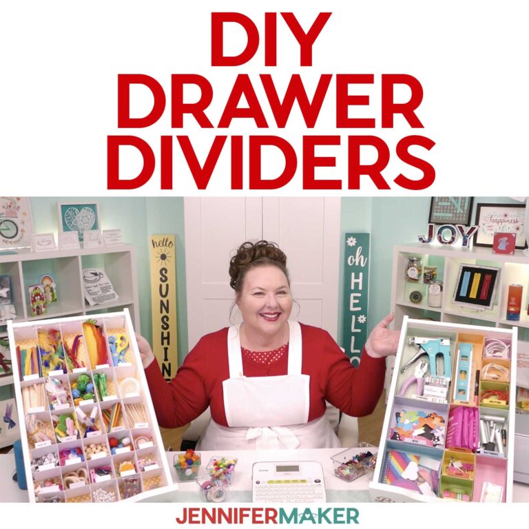 DIY Drawer Dividers you can make by hand or with a cutting machine