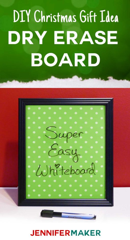 Make this easy dry erase board as a DIY #Christmas gift! I made these whiteboards for my boys one year—such an easy and fast project.