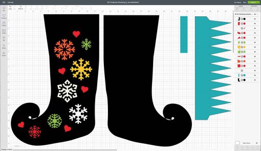 Download Diy Elf Stocking With A Curly Toe Made On A Cricut Jennifer Maker