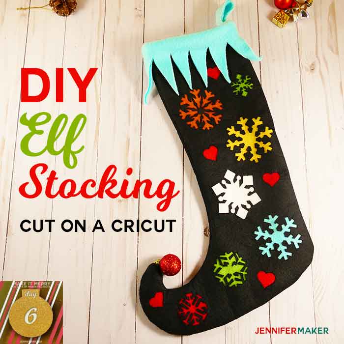 Download Diy Elf Stocking With A Curly Toe Made On A Cricut Jennifer Maker