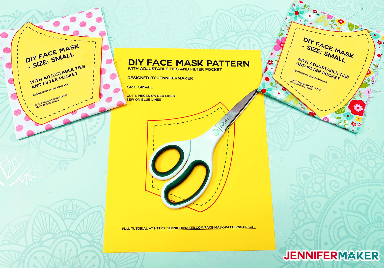 Download Diy Face Mask Patterns Filter Pocket Adjustable Ties Jennifer Maker