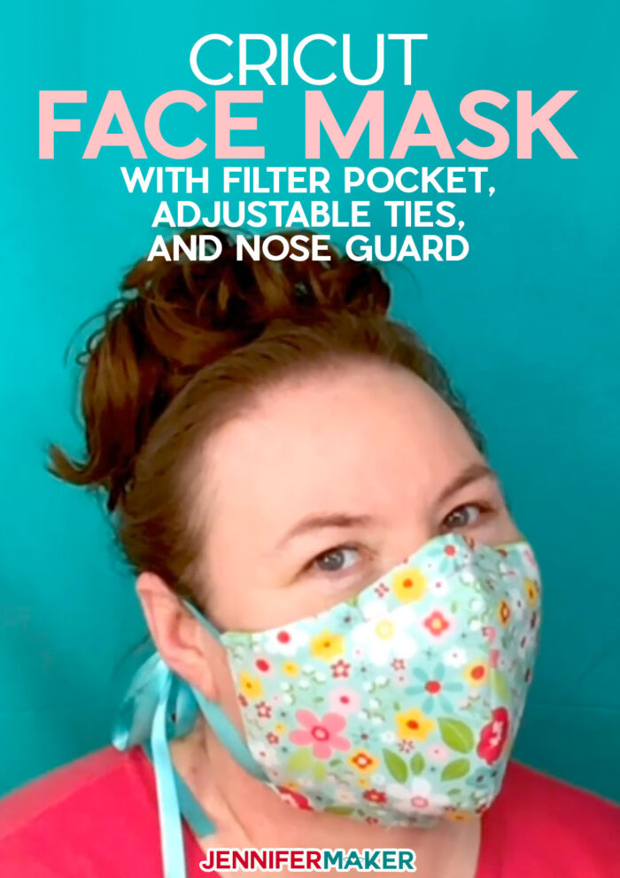 DIY Face Mask Patterns Filter Pocket Adjustable Ties Jennifer Maker