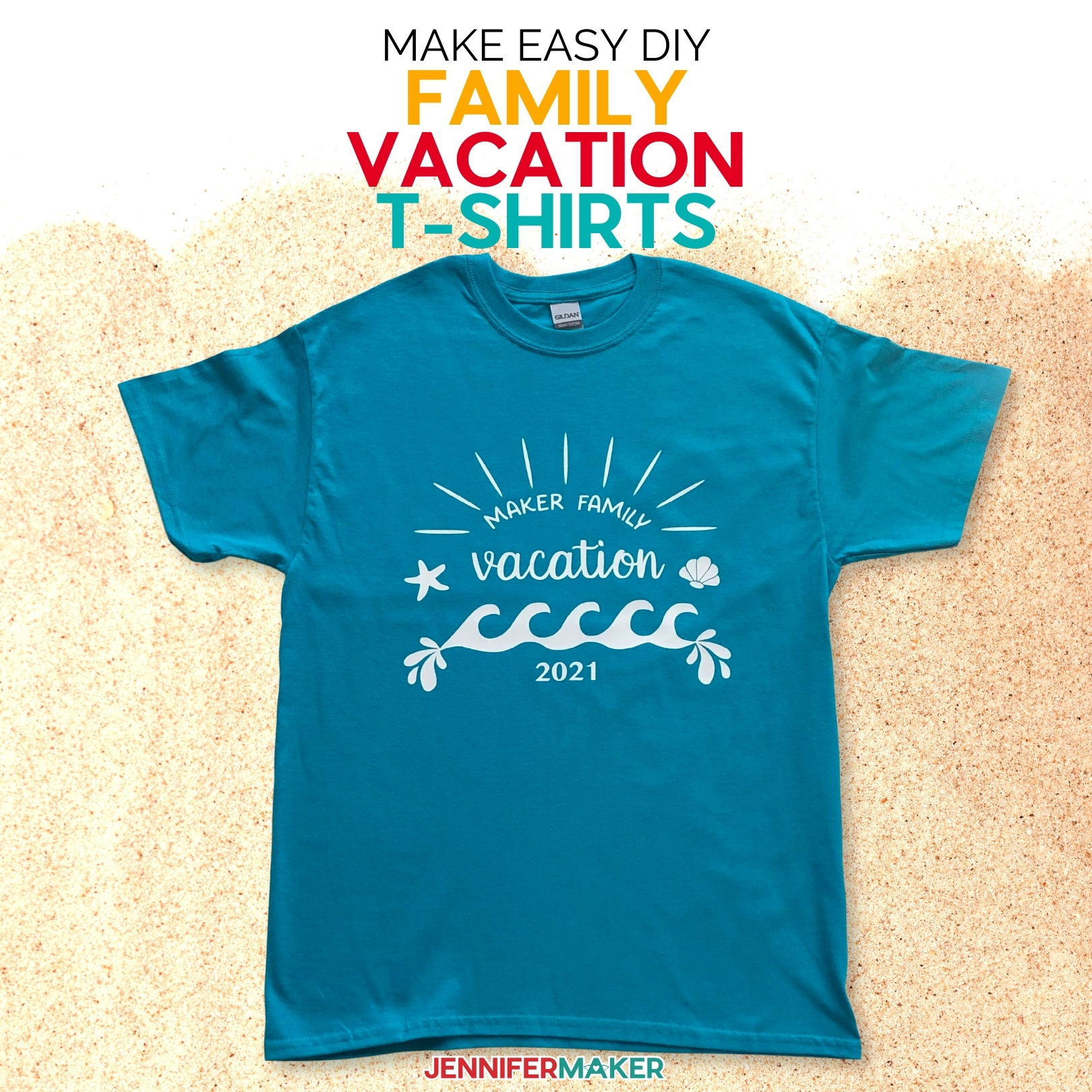 Fast & Easy Custom Family Vacation & Team Shirts Cut Without a Mat on the Cricut Explore 3