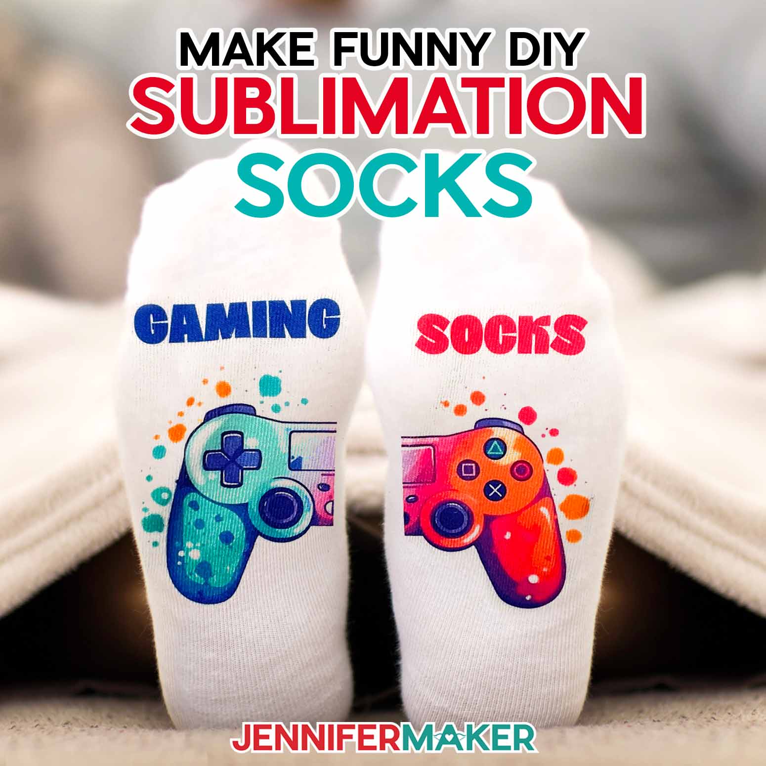 DIY funny socks by JenniferMaker.