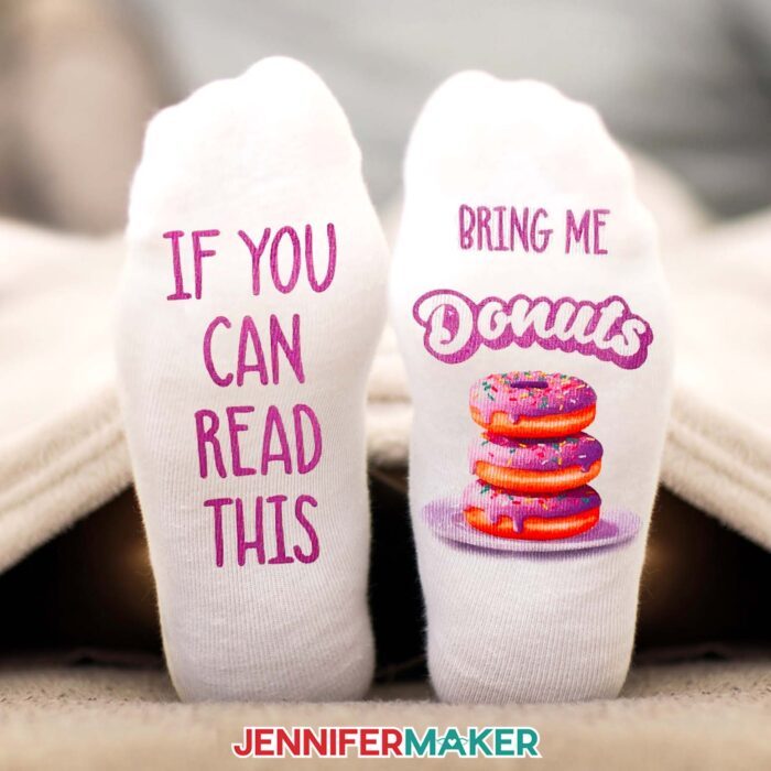 DIY Funny Socks with Sayings — If You Can Read This