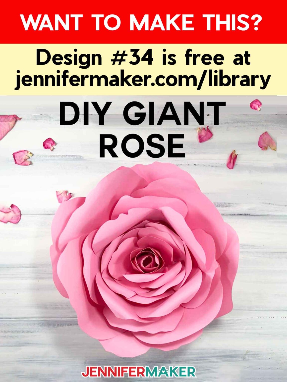Giant Flower: Spellbound Rose - Every Petal is Unique! - Jennifer Maker