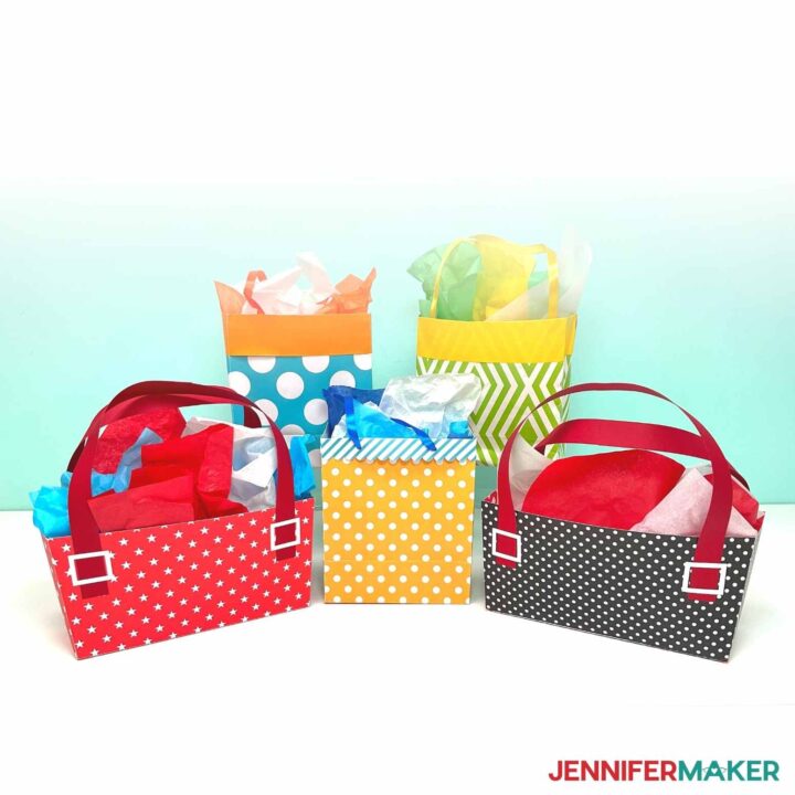 DIY Gift Bags - Three Styles Made With or Without a Cricut! - Jennifer Maker