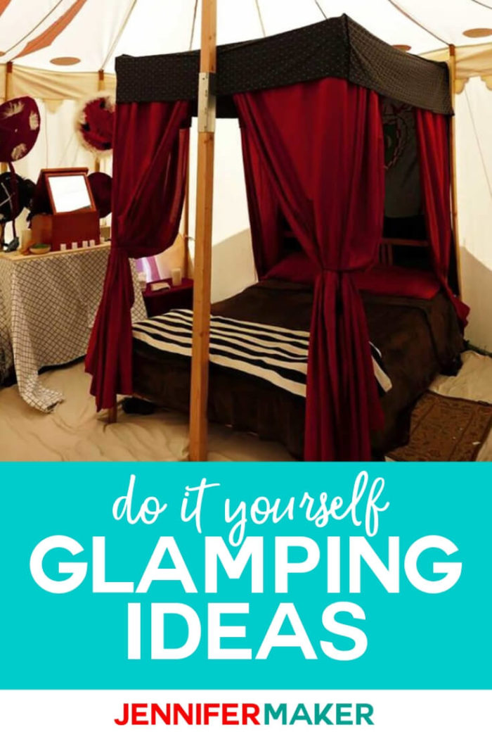 Take your summer camping trip to the next level with these DIY glamping ideas. You'll be able to enjoy some luxuries that you enjoy at home while camping.  #glamping #camping #travel