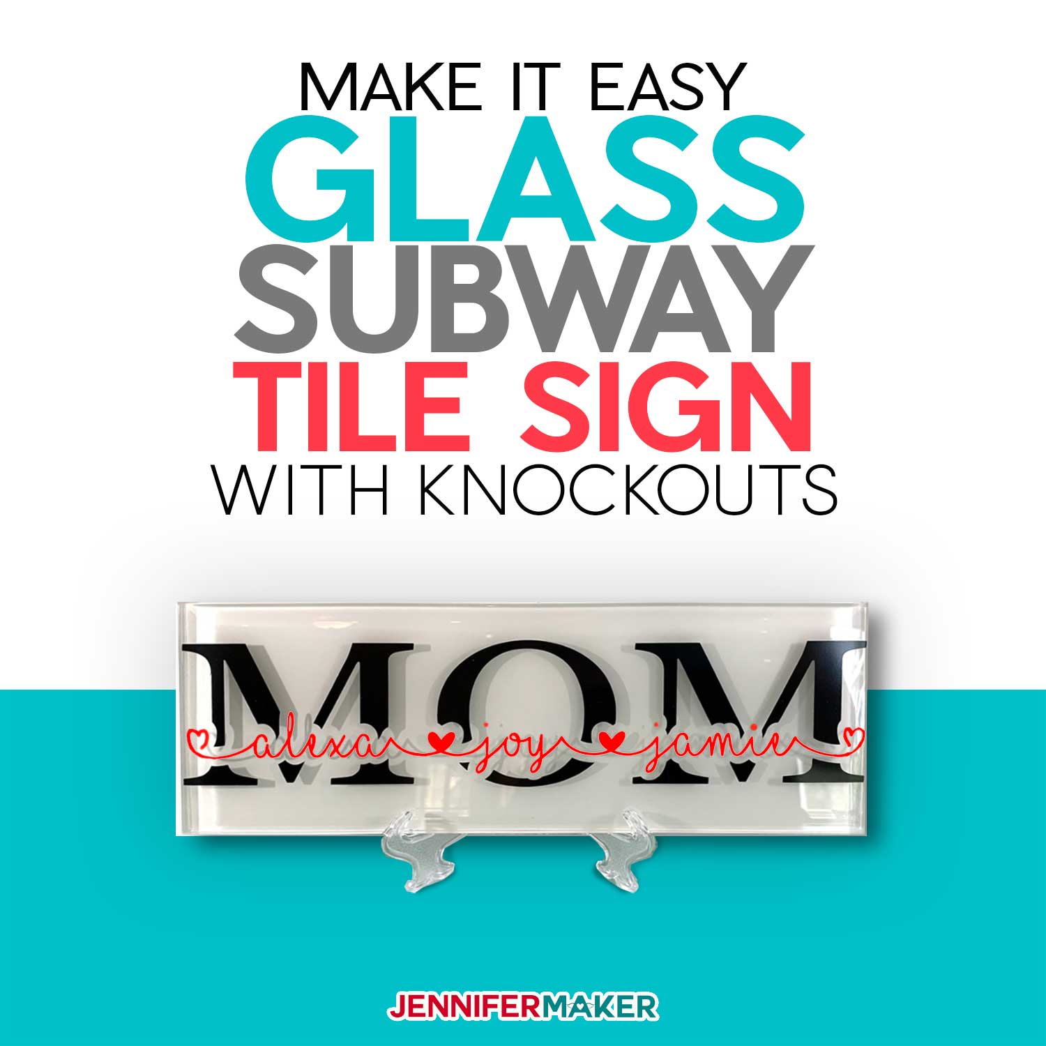 DIY Glass Subway Tile Sign with Knockout!