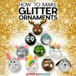 DIY Glitter Ornaments with Cute Animal Faces Made the Easy Way