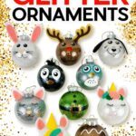 DIY Glitter Ornaments with Cute Animal Faces Made the Easy Way
