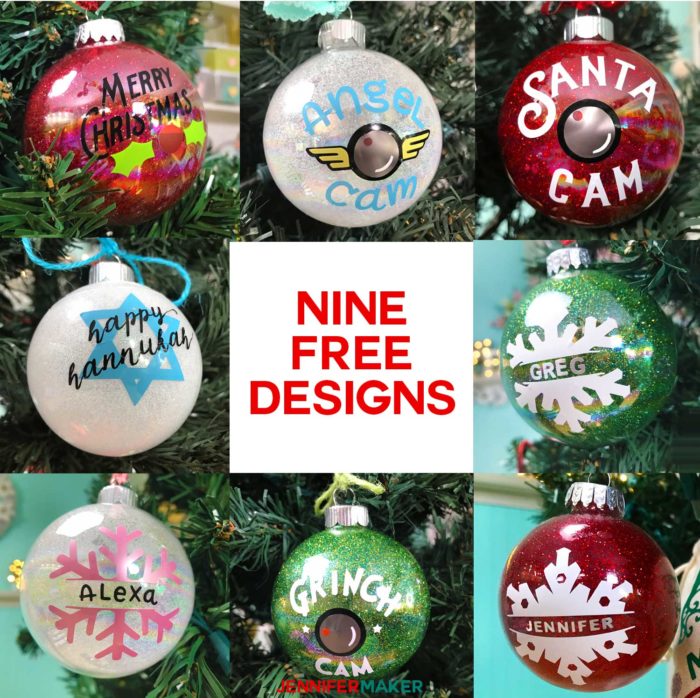 Download DIY Glitter Ornaments With Layered Vinyl - Jennifer Maker