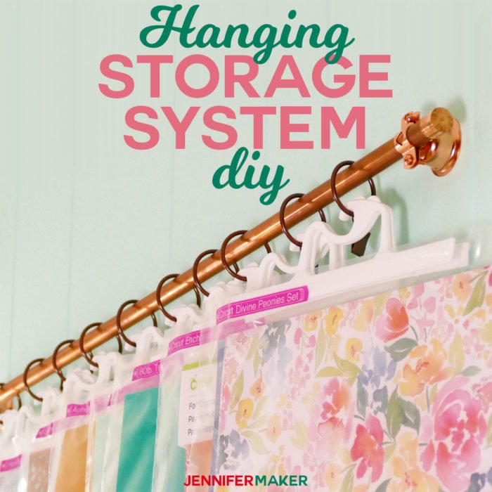 DIY hanging storage system for craft supplies and tools #craftroom #storage #hanging #organization