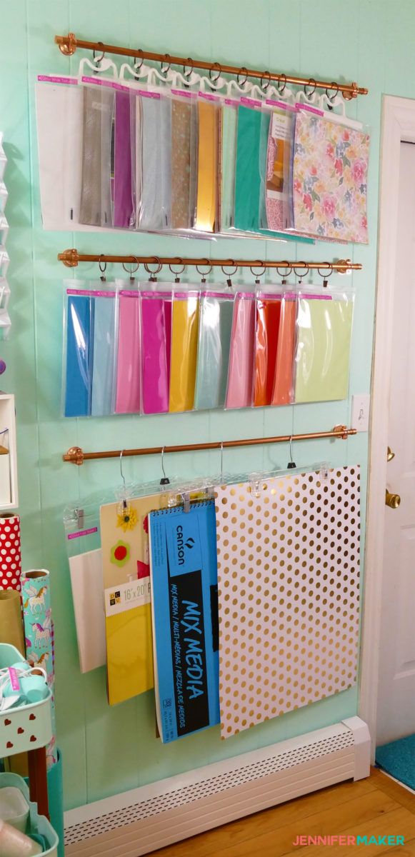 Hanging storage in my craft room