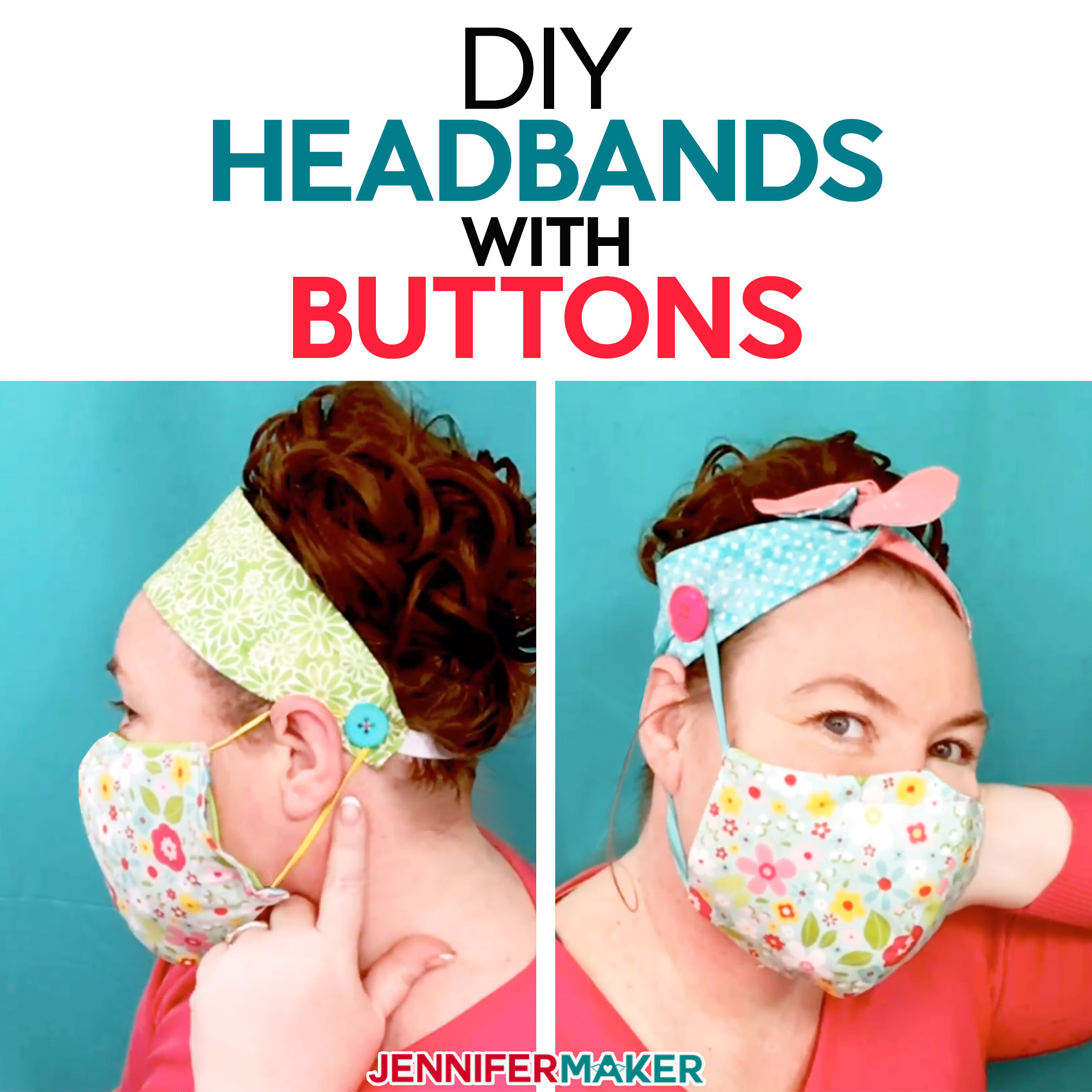 DIY Headbands with Buttons For Masks