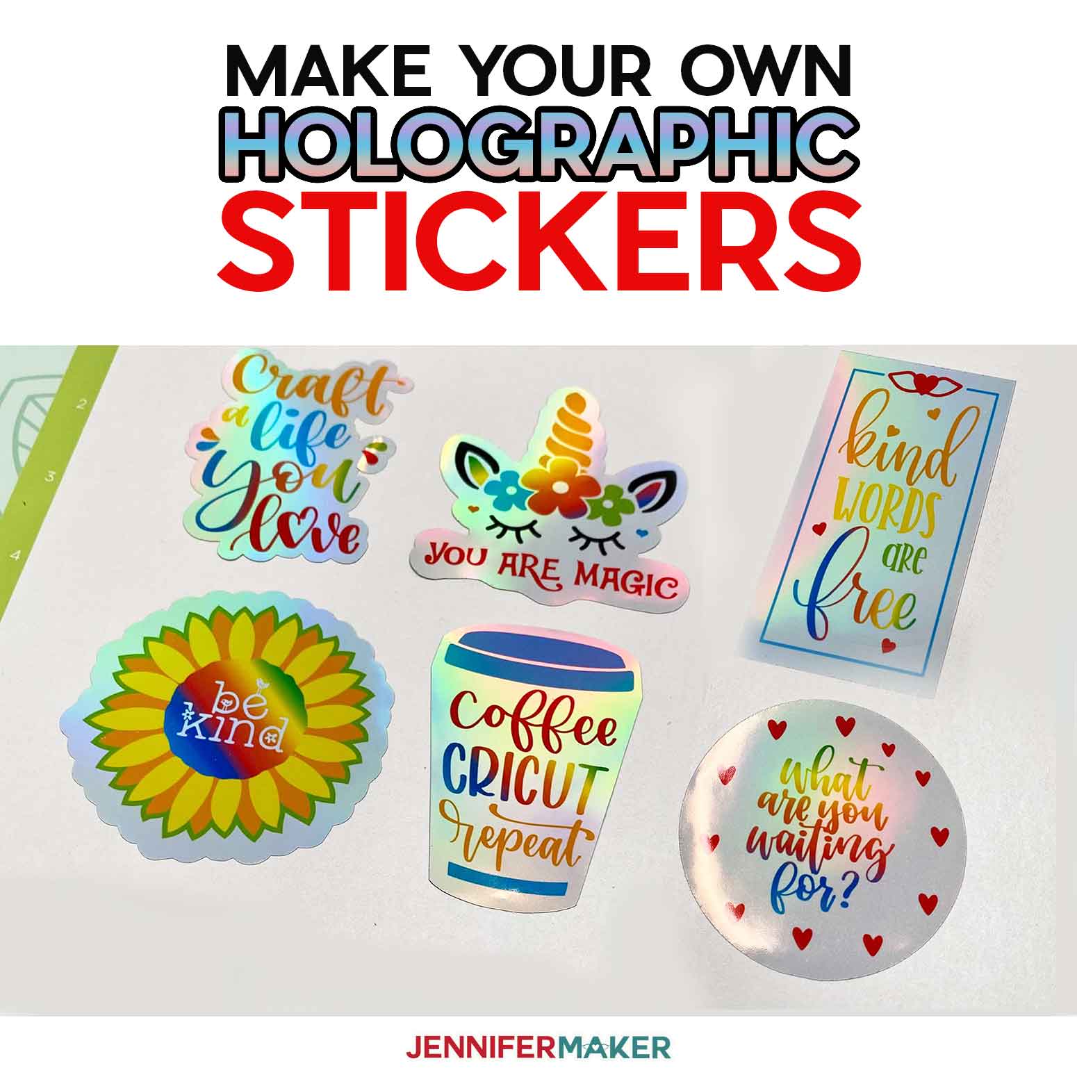 How to Make Holographic Stickers on a Cricut!