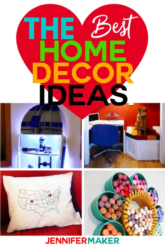 DIY Home Decor is a fun way to make your house a home, and so much more affordable than just buying it outright! These home decor projects have step by step tutorials so you can make them for your space!  #diy #tutorial #craftprojects