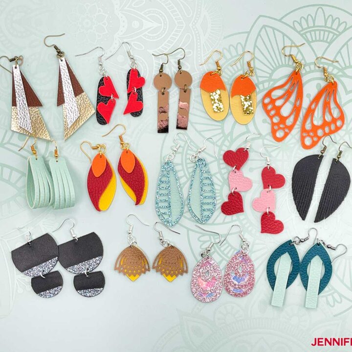 DIY Faux Leather Earrings: 8 Free Fun Styles - Jennifer Maker