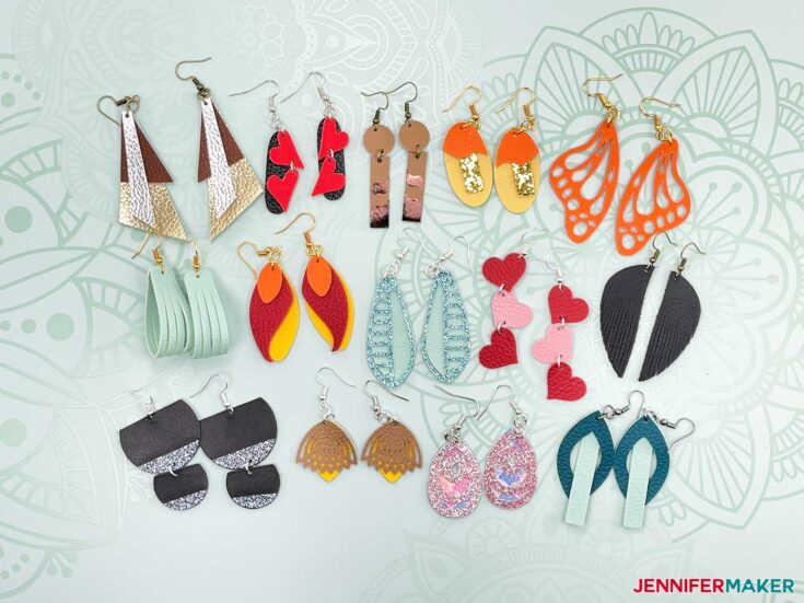 DIY Faux Leather Earrings: 8 Free Fun Styles - Jennifer Maker