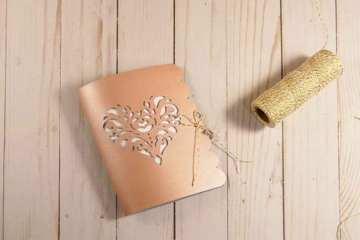 DIY Leather Journal: Rose Gold with Cutwork - Jennifer Maker