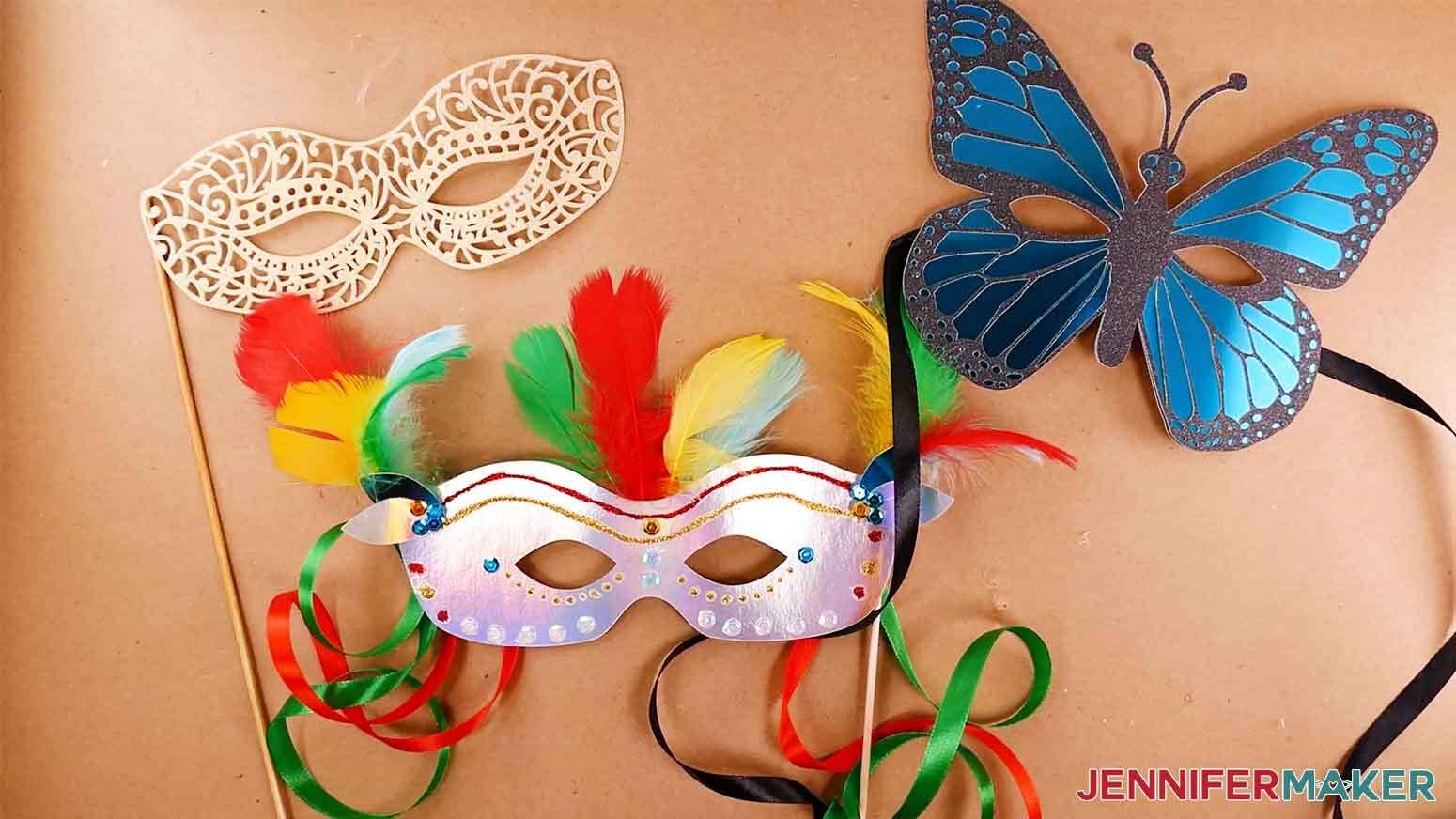 Final display of DIY Masquerade Masks