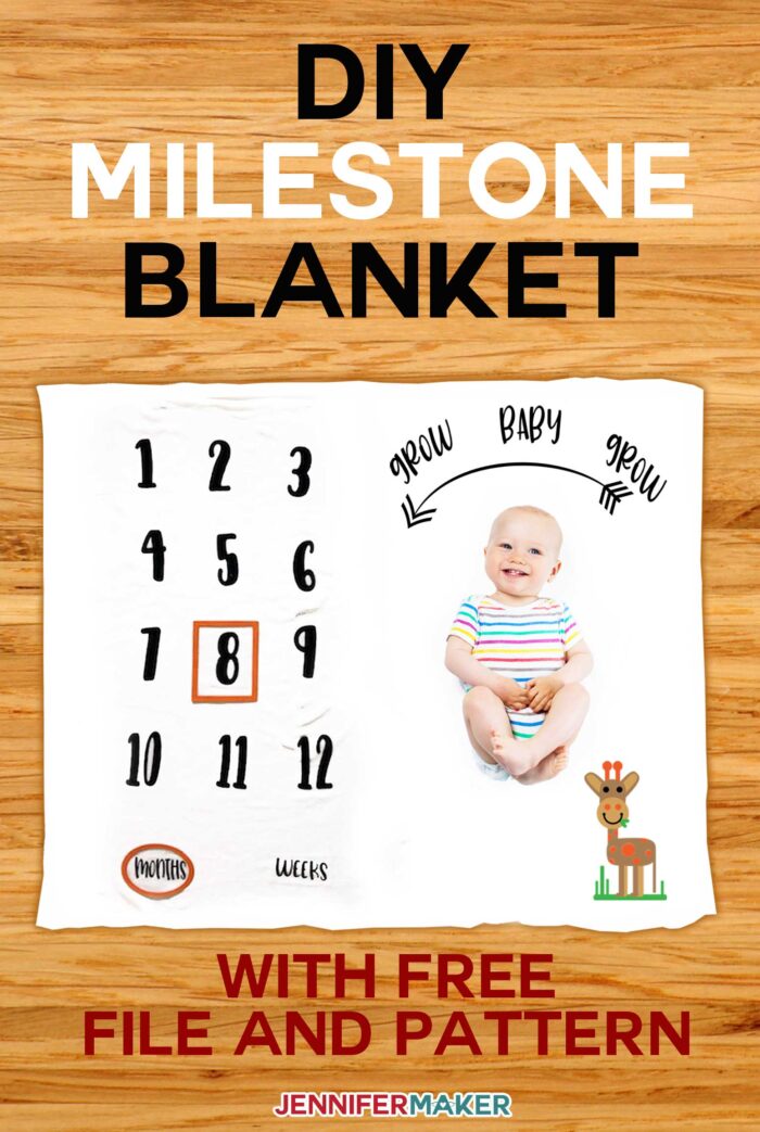 DIY Milestone Blanket for Baby How to Layer Iron On Vinyl