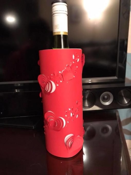 DIY Paper Lantern over a bottle of wine