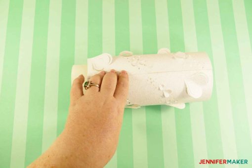 Taping the DIY Paper Lantern closed