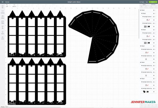 Upload your diy paper luminaries file to Cricut Design Space