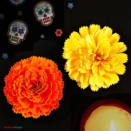 Stunning! Make a DIY Paper Marigold | Day of the Dead | Dia de los Muertos | Autumn and Fall Flowers | Papercraft Tutorial